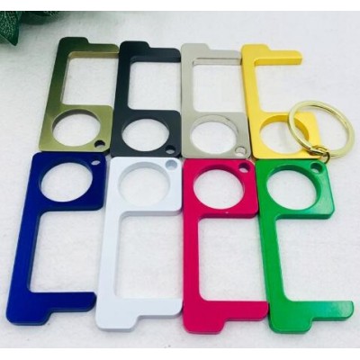 in stock No Touch Anti Pull Door Opener Key Chain Security EDC Contactless Door Opener