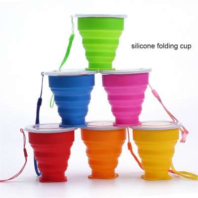 Portable collapsible silicone water cup